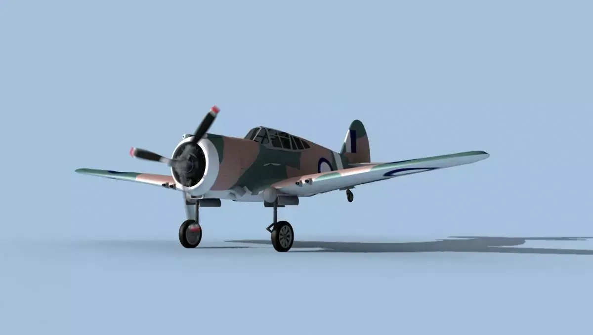 Curtiss H-75C Mohawk New Zealand 3D model