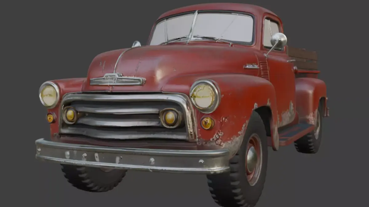 Rusty Pickup Truck 3D Model 3D model