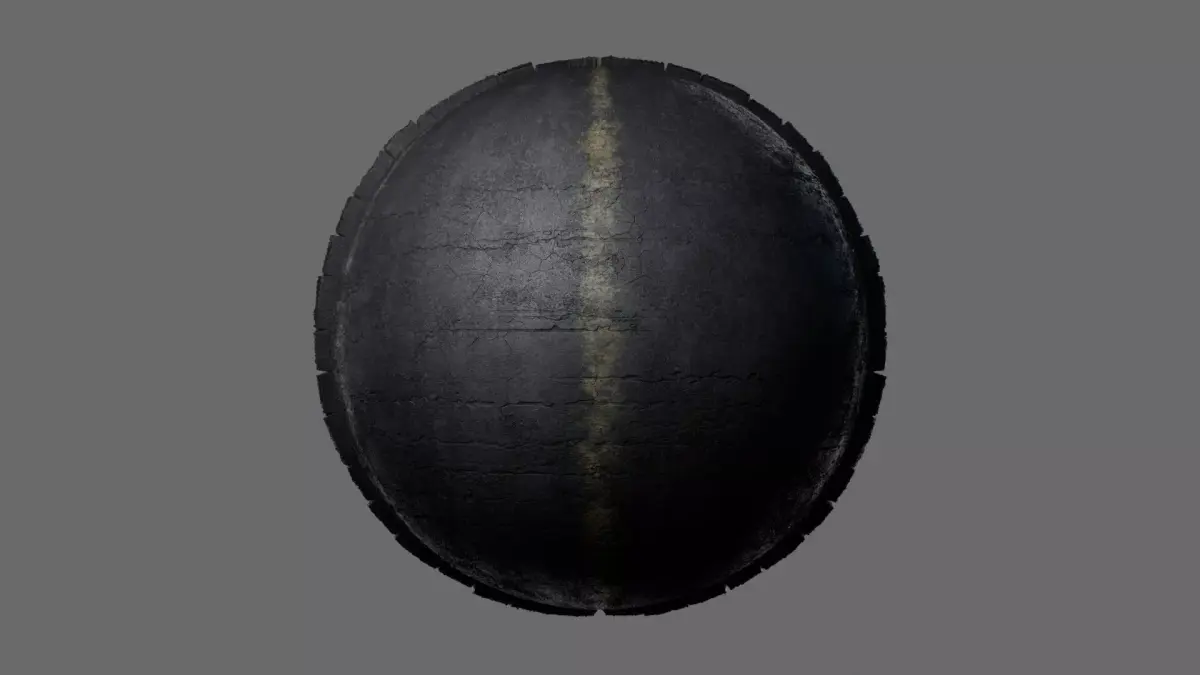 Clean Road Seamless PBR Material Texture