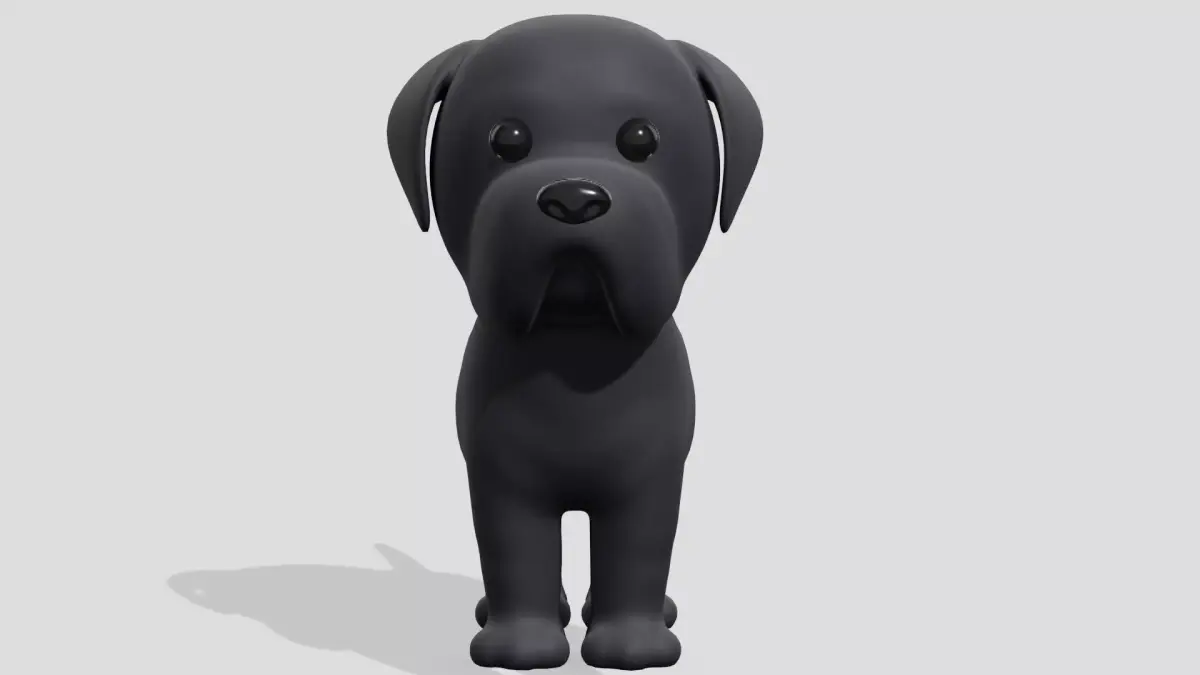 Cute dog Neapolitan mastiff  3D model