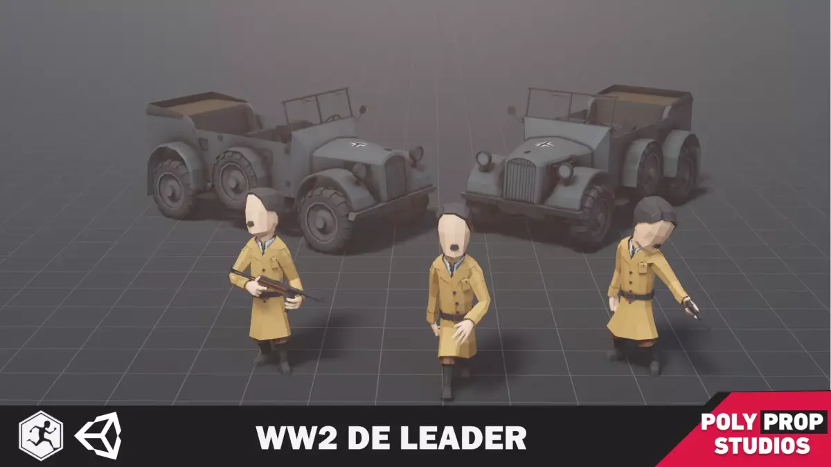 WW2 DE Leader Low-poly 3D model