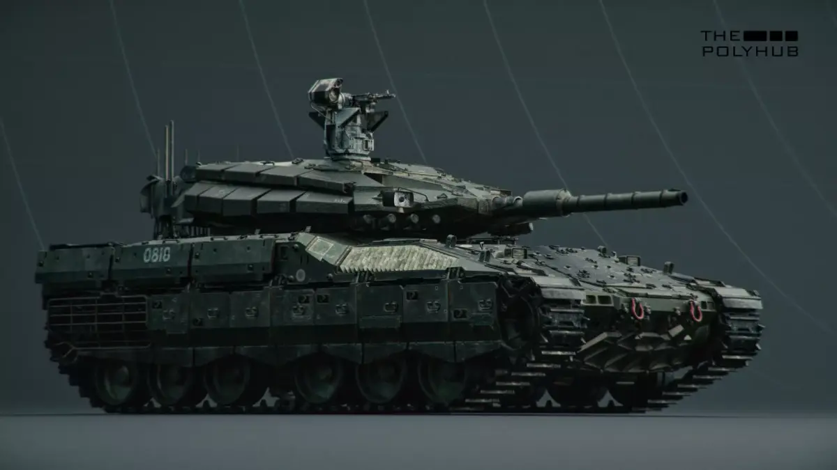 Realistic Military Tank 3D Model  Detailed Combat Vehicle Asset 3D model