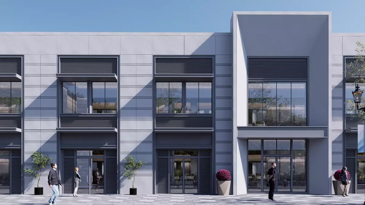 Commercial building Low-poly 3D model 5