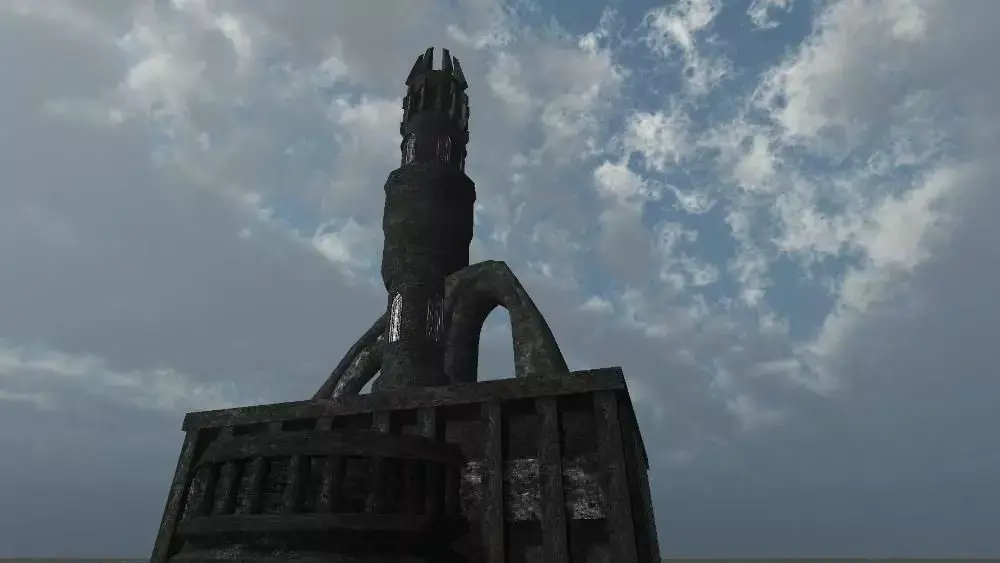 Dark Fantasy Tower Low-poly 3D model