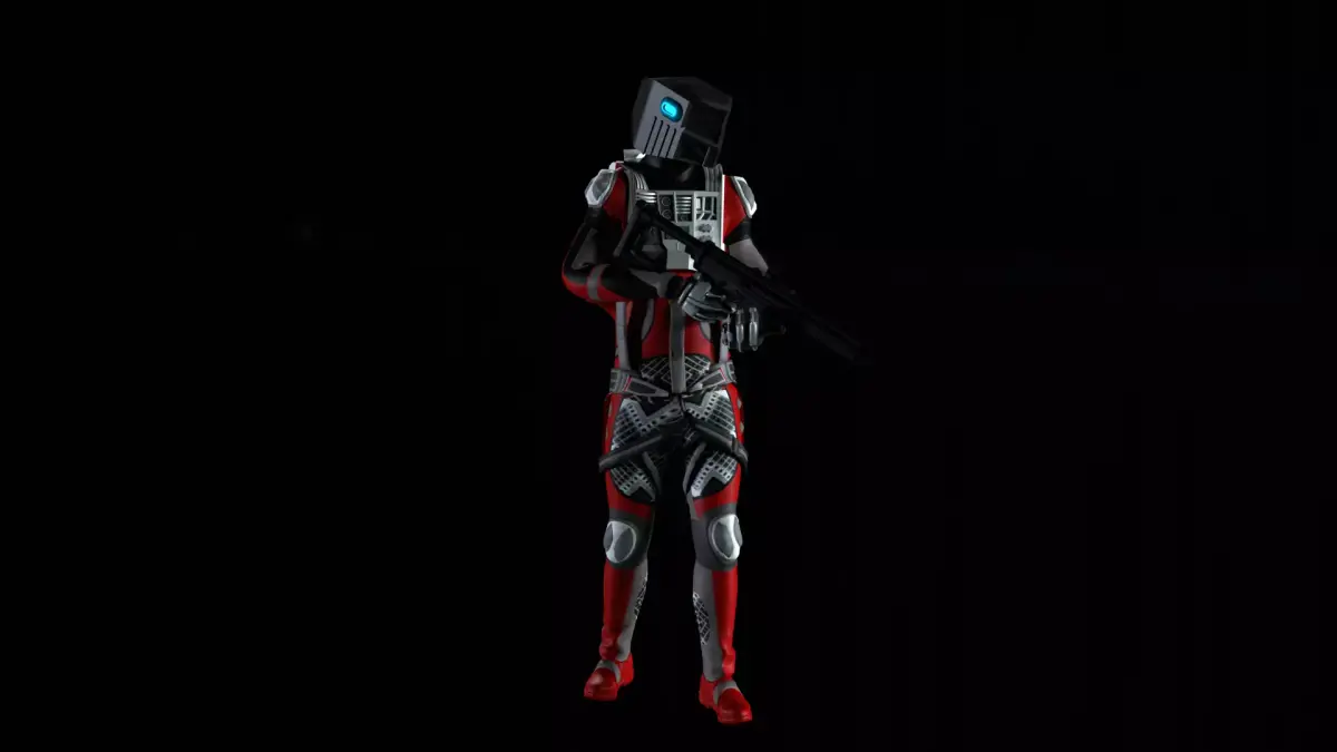 Robot Soldier - Assault Soldier Low-poly 3D model 31