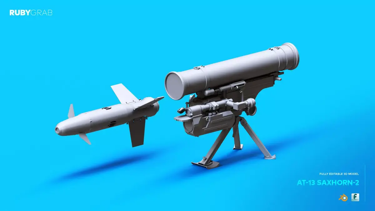 AT-13 Saxhorn-2 Rocket Launcher 3D model