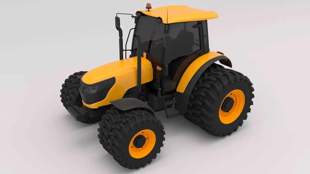 Generic Yellow Tractor 3D model