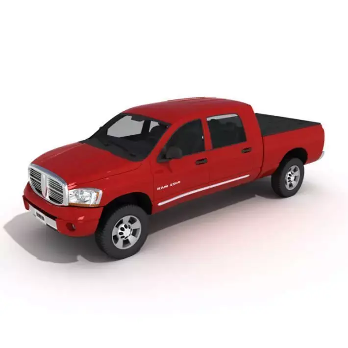 Red Dodge Truck 3D model