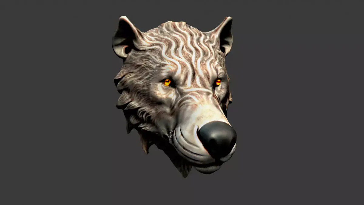 Animal Head Low-poly 3D model 31