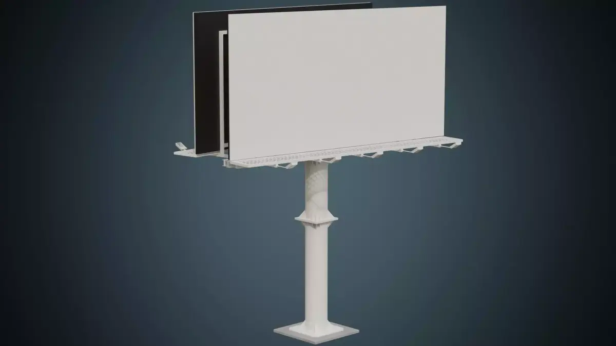 Billboard 3A Low-poly 3D model