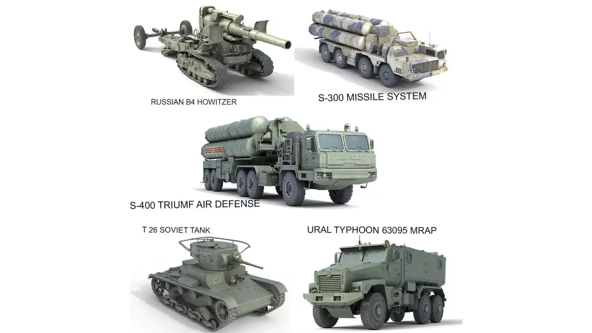 5 Military Vehicles Collection v20 Low-poly 3D model