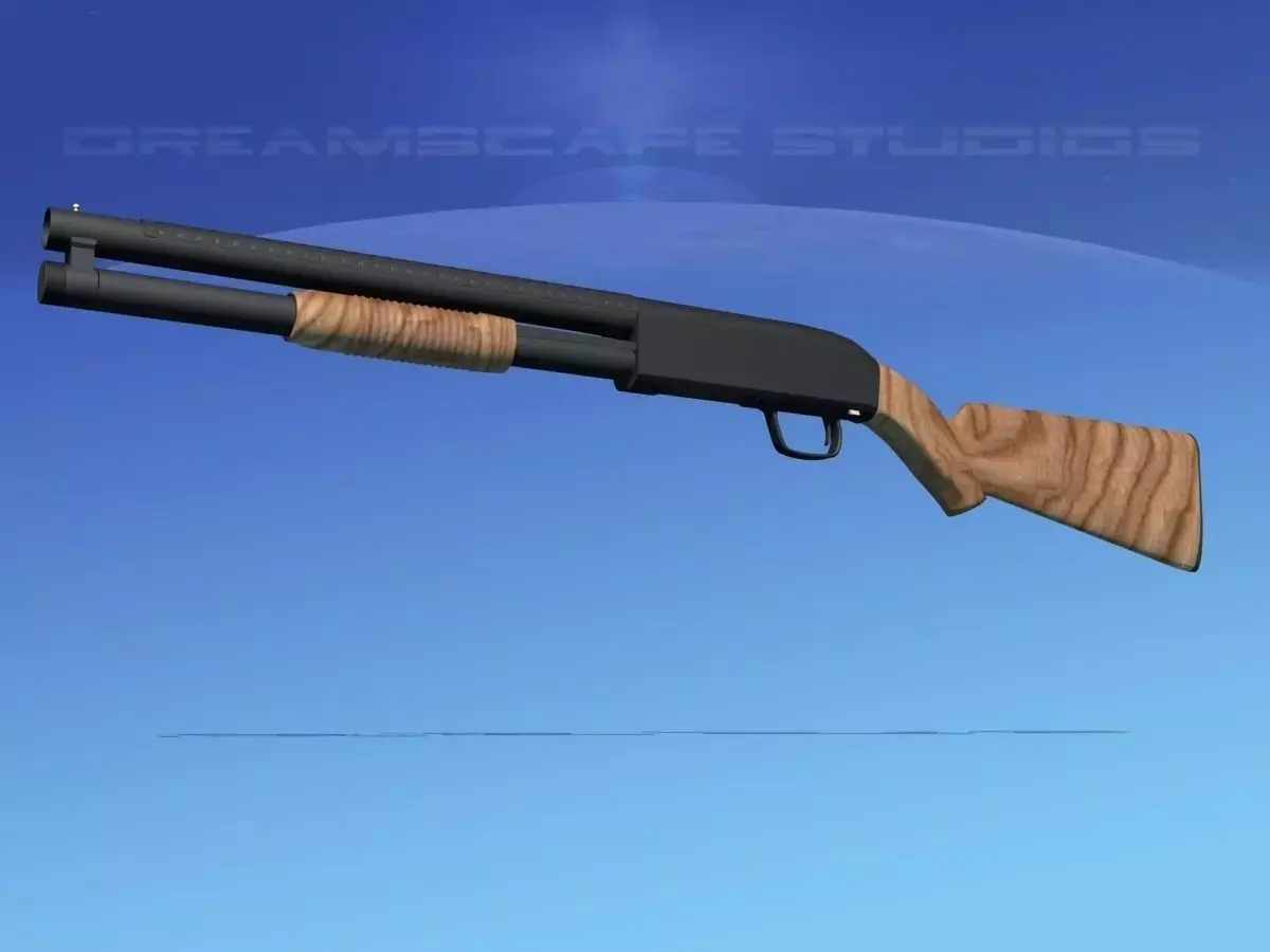 Tactical 12 Gauge Shotgun Woodstock 3D model