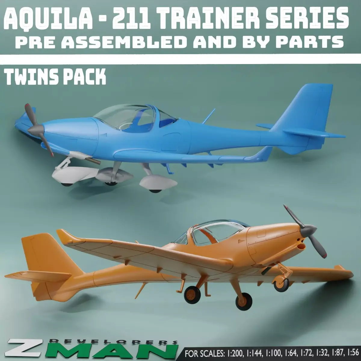 Aquila A-211 Twins Pack V3 3D print model