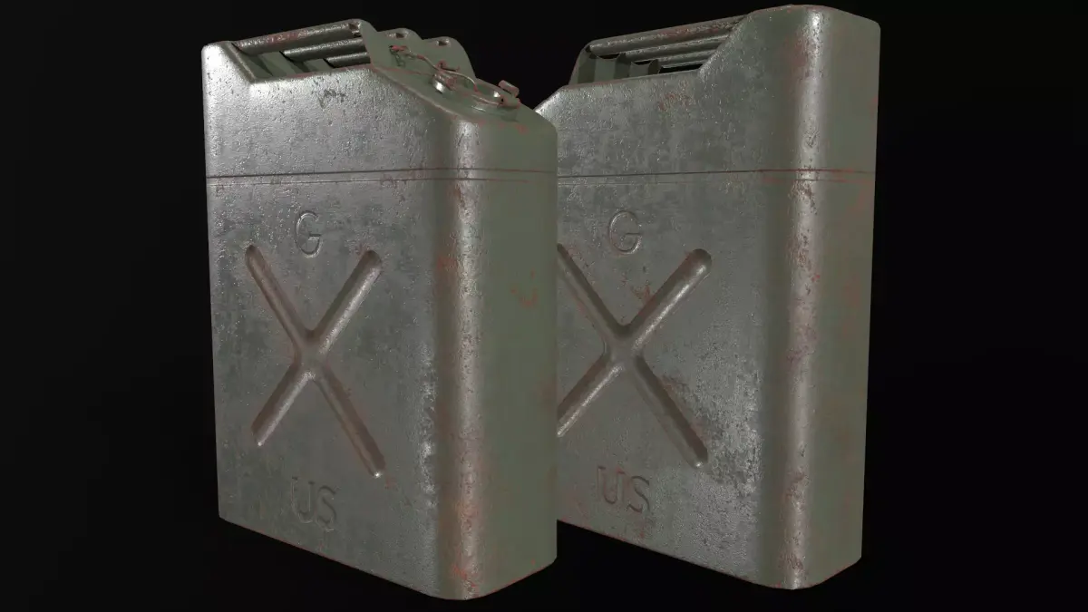 Rusty Jerry Can Low-poly 3D model purchase