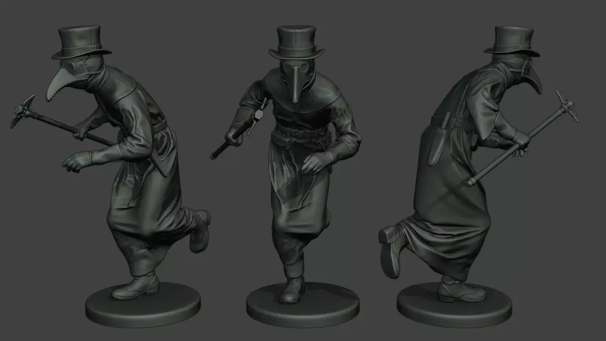 Hans Plague Doctor PDS004 3D print model