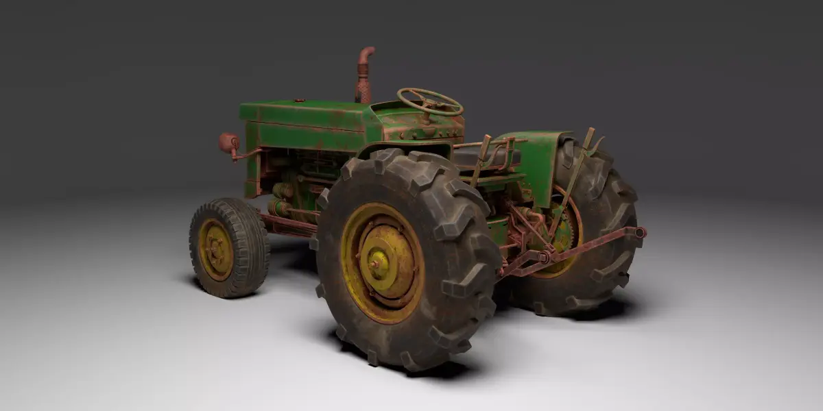 Tractor Low-poly 3D model
