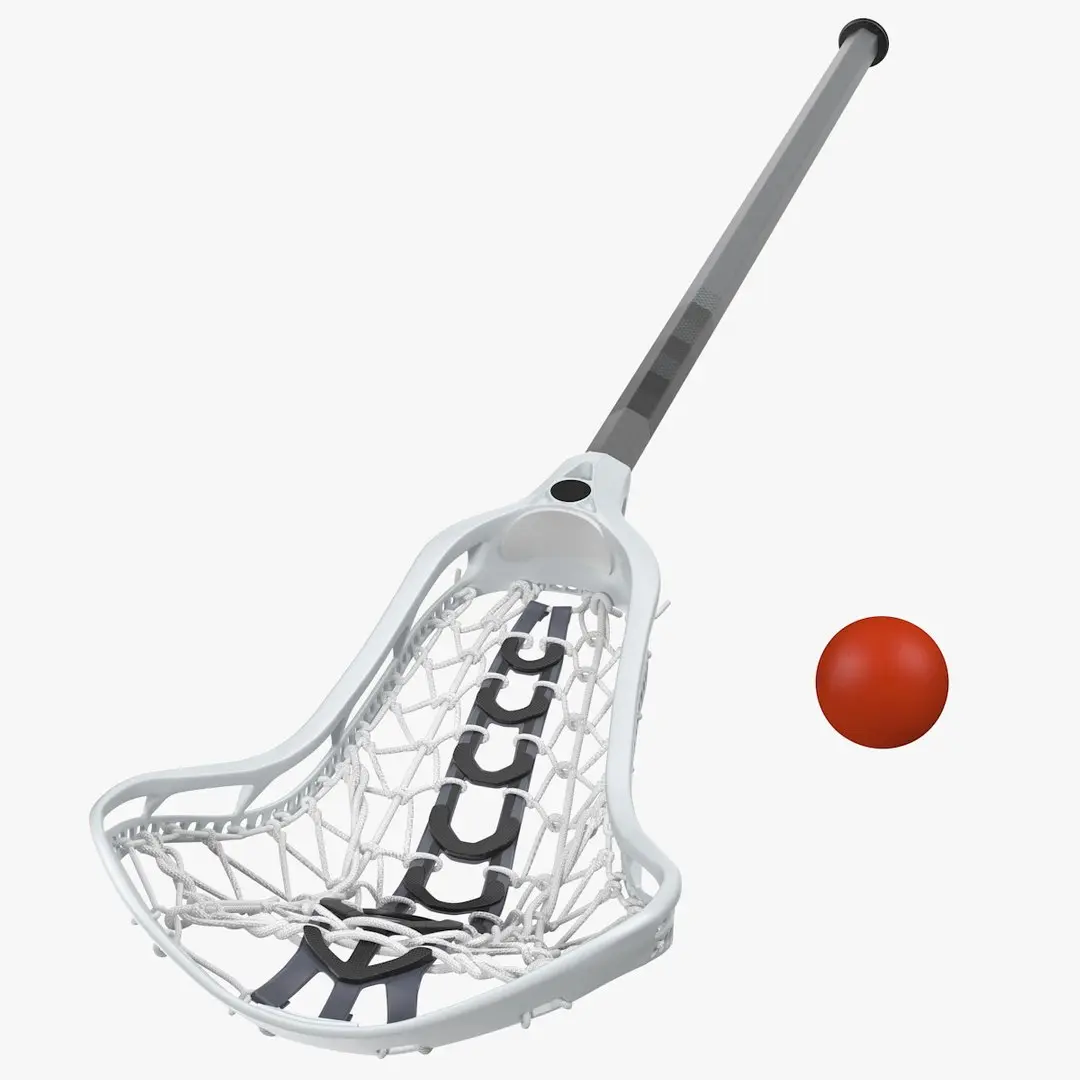 Lacrosse Stick and Ball 3D model