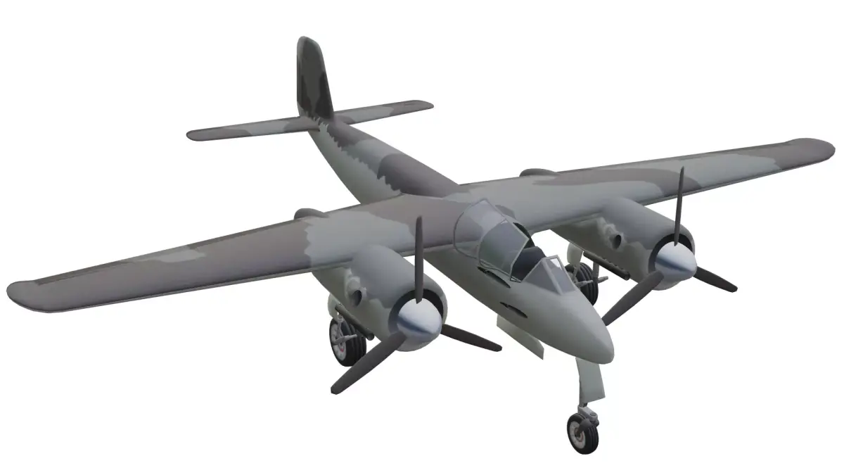 Focke-Wulf Ta 154 Moskito Low-poly 3D model