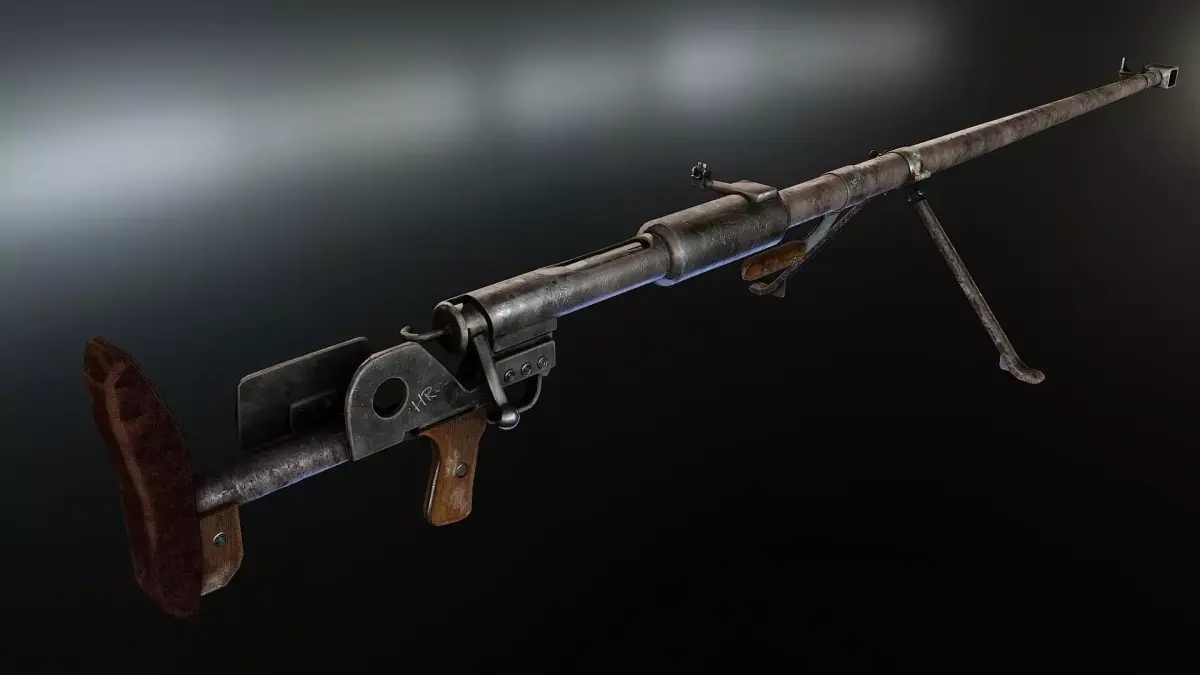 PTRD-41  Degtyaryov Anti-Tank Rifle Low-poly 3D model