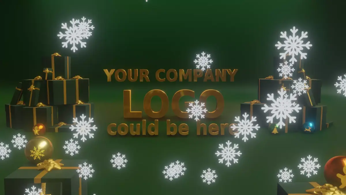 Christmas gift boxes animation for your company logo 3D model