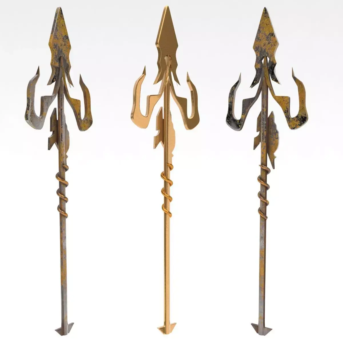 trident of Neptune Low-poly 3D model