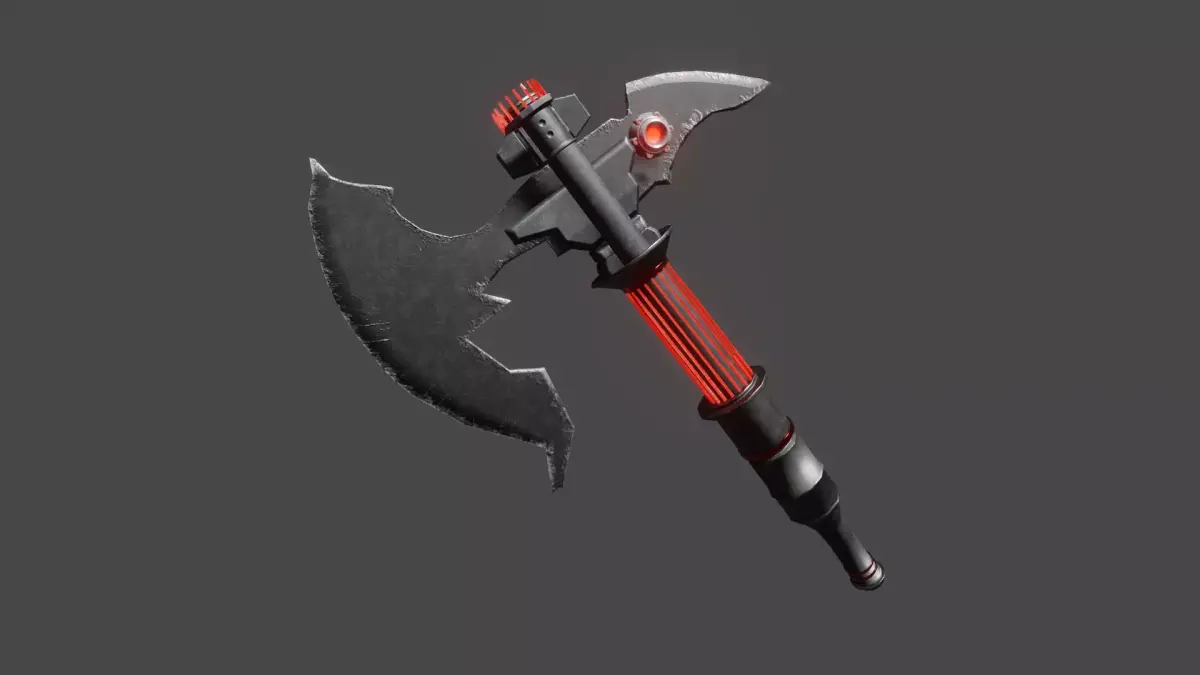 Sci-fi Axe futuristic melee weapon Low-poly 3D model