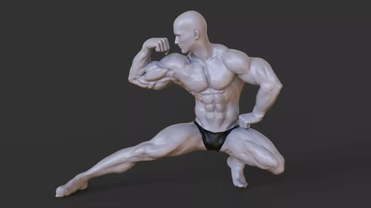 Bodybuilder Pose 3D print model 8