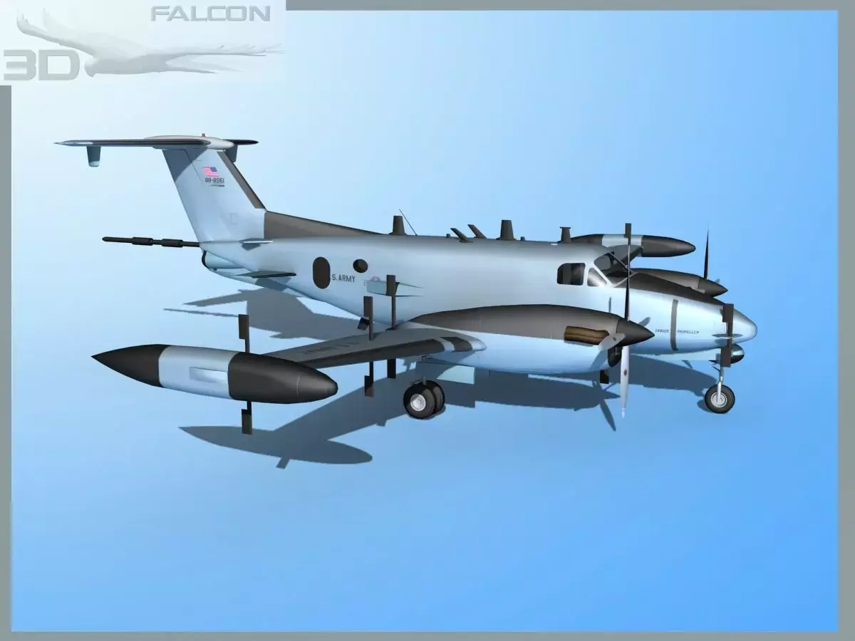 RC-12P Guardrail 3 US Army 3D model