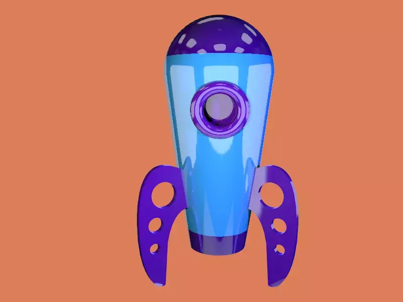 Rocket toy ship 3D model purchase
