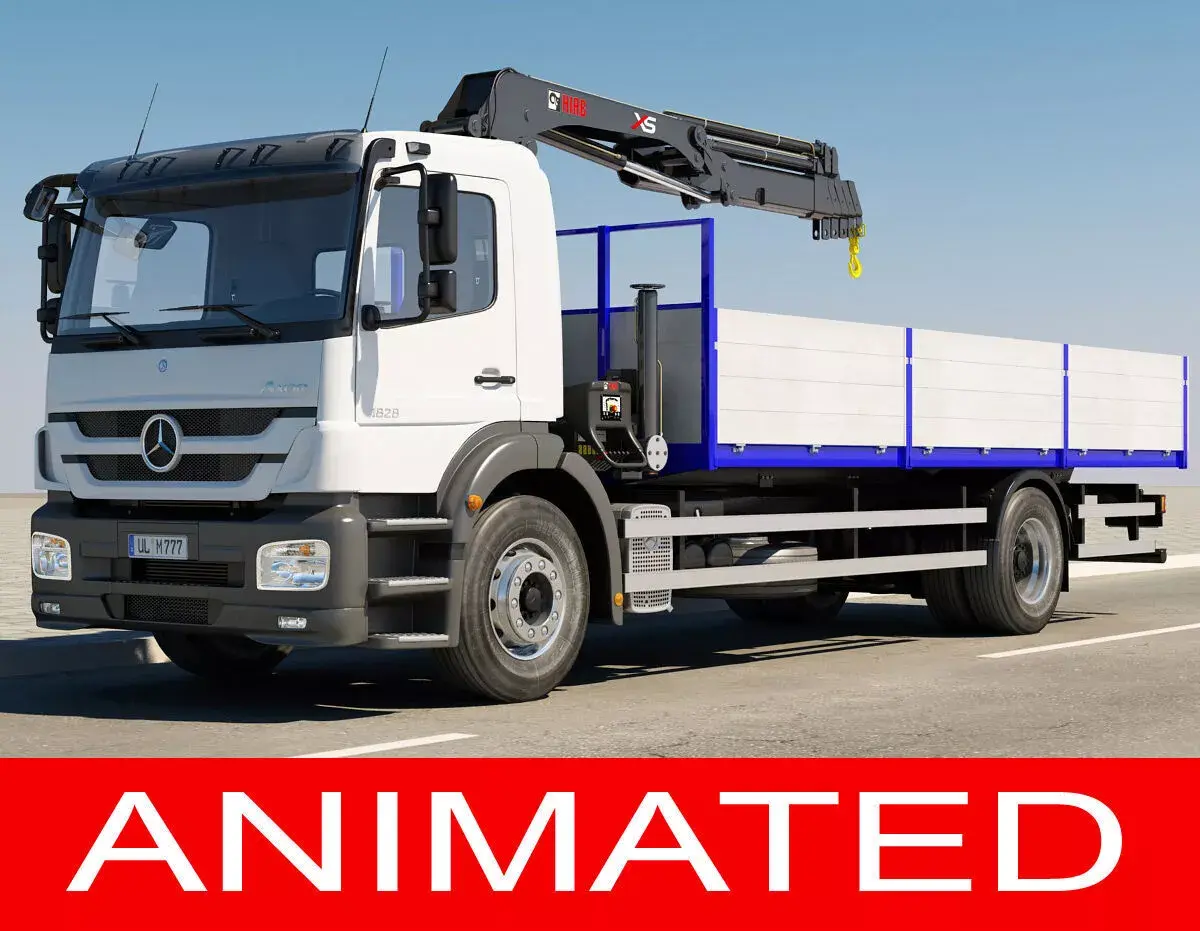 Mercedes Crane Animated 3D model