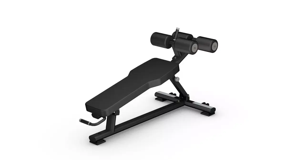 Decline abdominal bench Low-poly 3D model