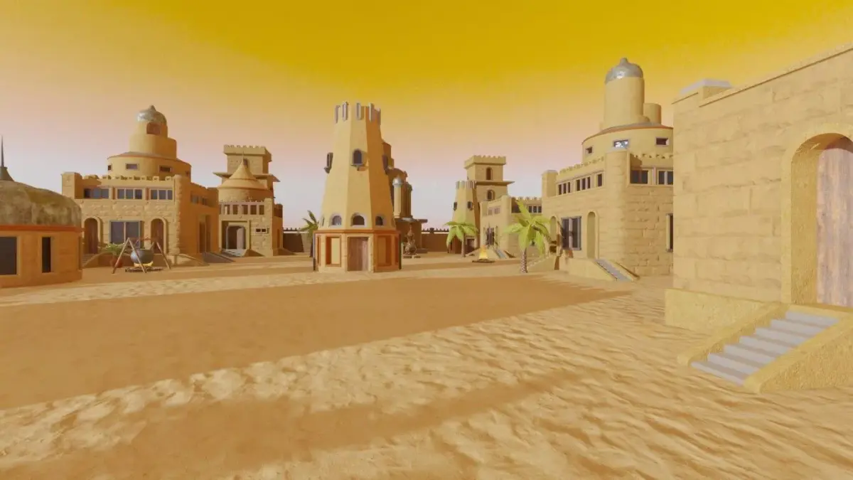 Desert Fortress Complex 3D model