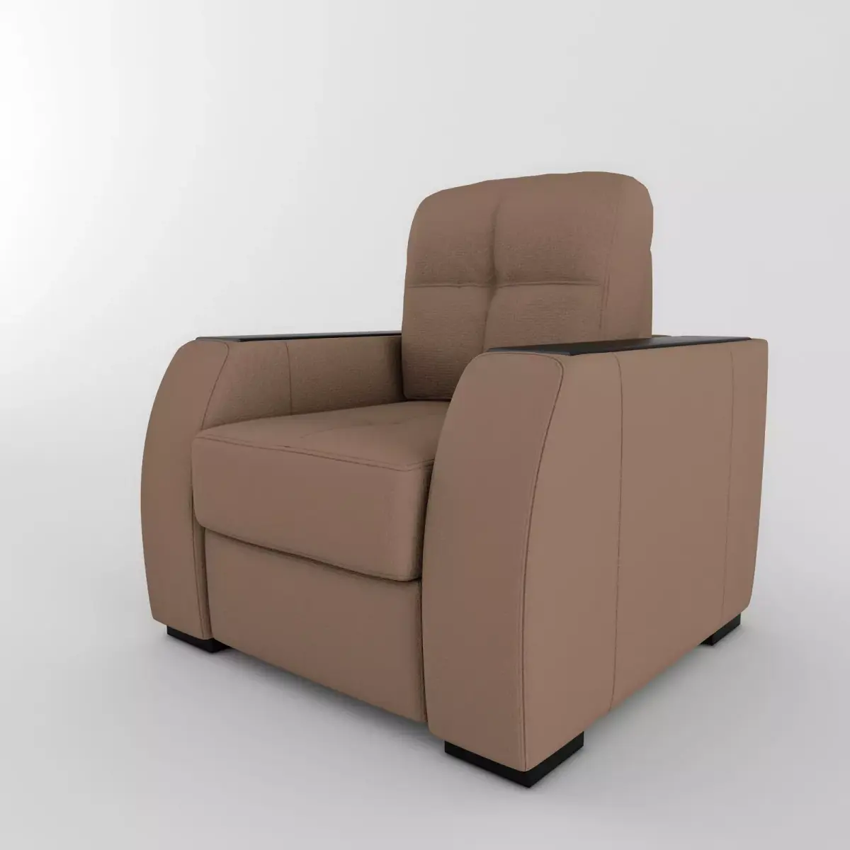 Chair leather recliner 3D model