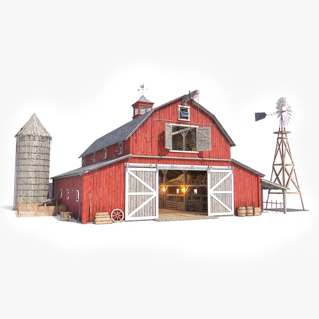 Old Hybrid Barn Collection 3D model