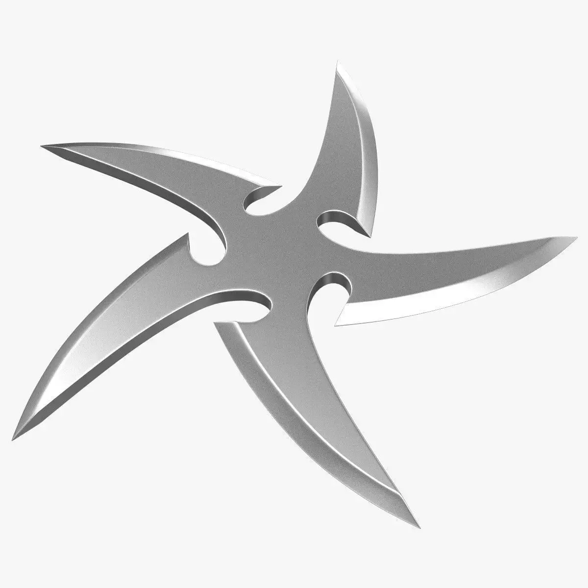Shuriken metal star symbol 3D model