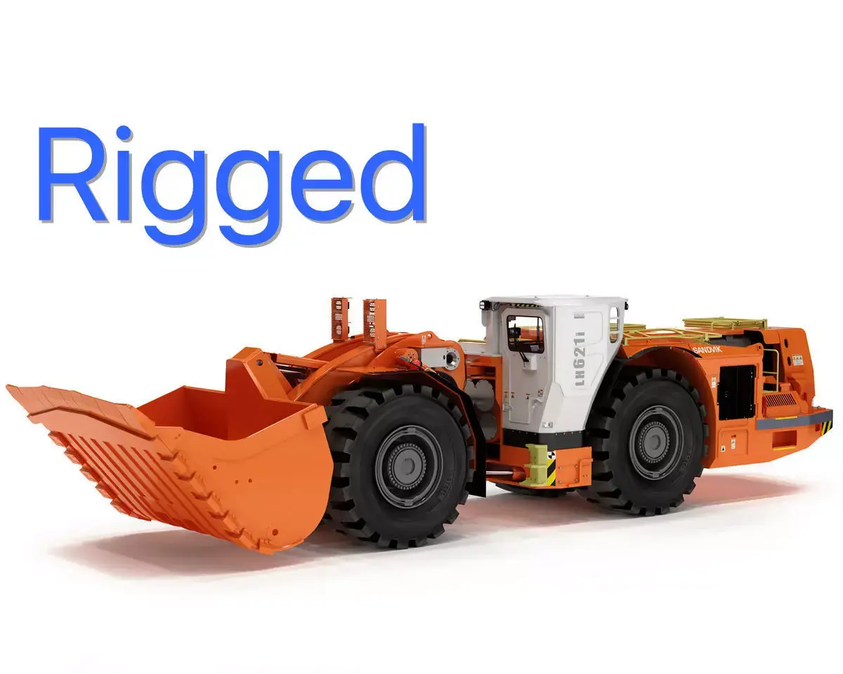 Underground Mining Loader LH621i Rigged 3D model