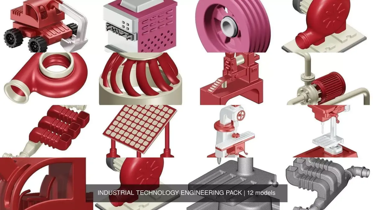 INDUSTRIAL TECHNOLOGY ENGINEERING PACK 3D Model Collection