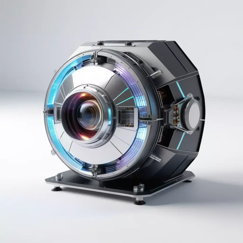 Futuristic Holographic Projector Broken Lens 3D model