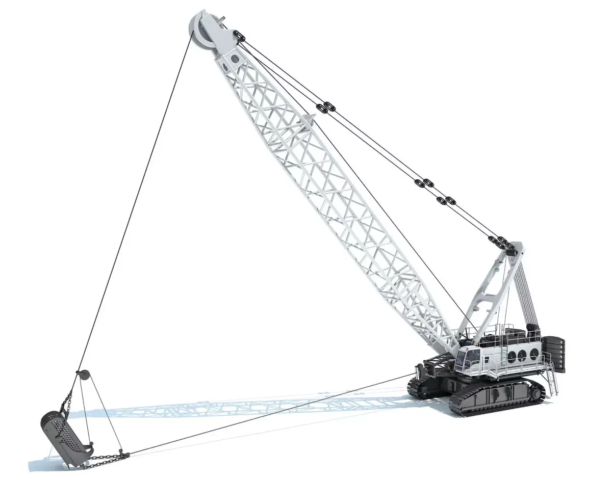 Dragline Excavator Mining Construction Machinery 3D model
