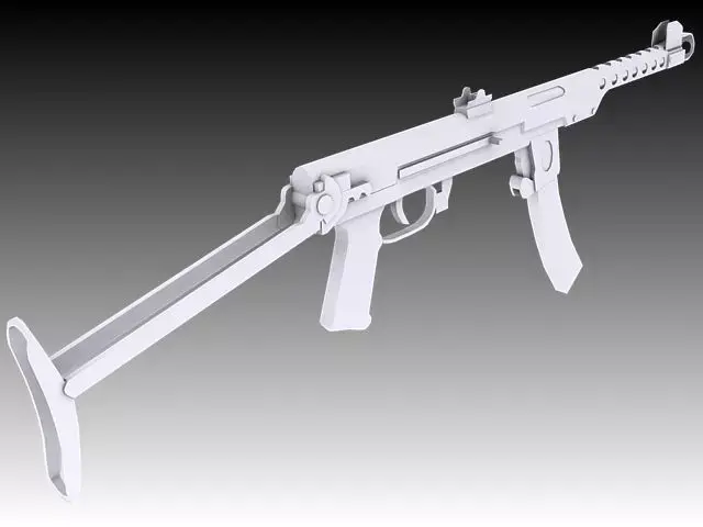 PPS43 gun Low-poly 3D model