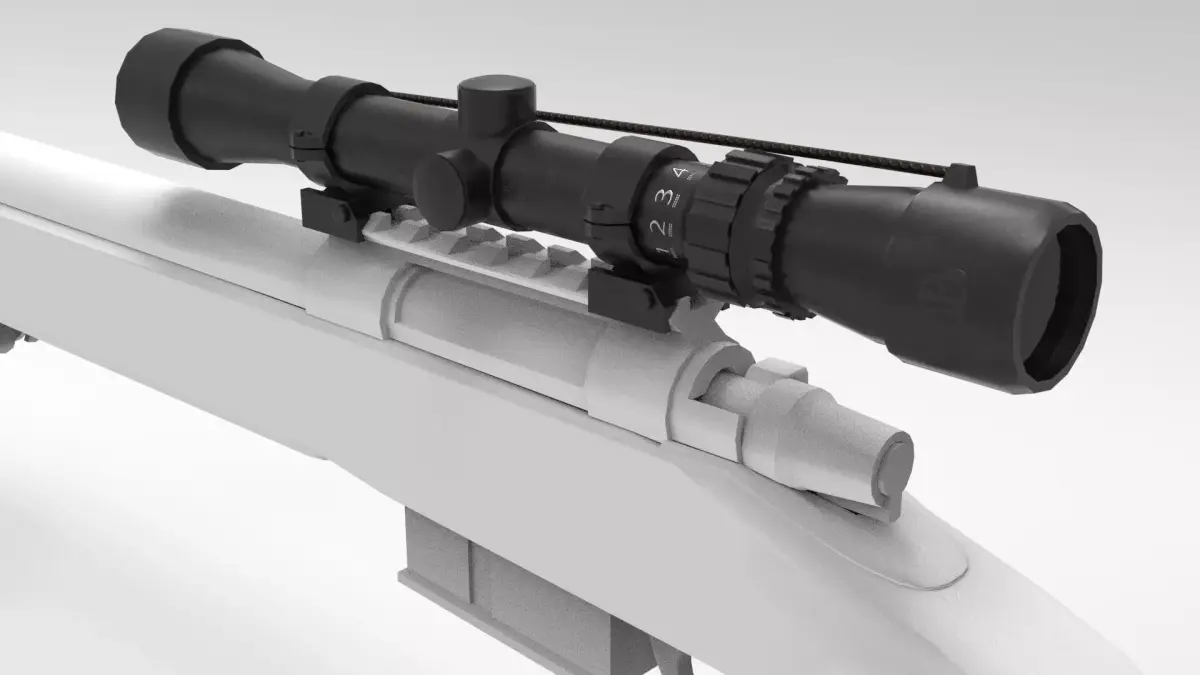 8x Scope Low-poly 3D model