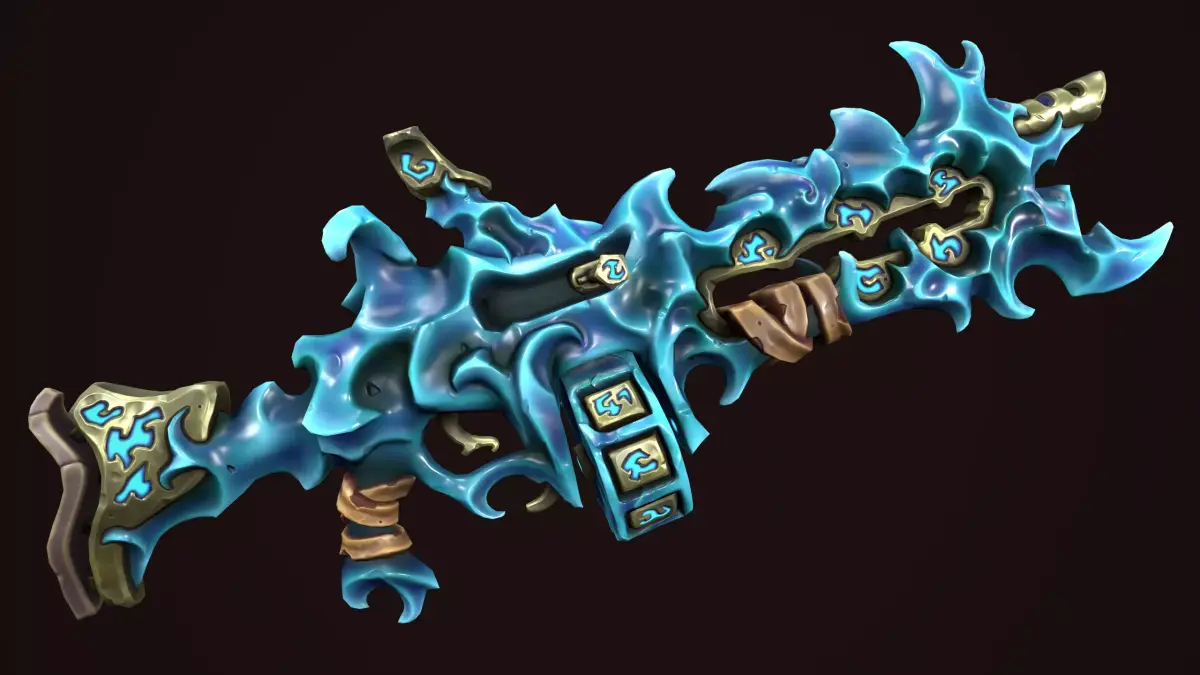 Rune assault rifle  Low-poly 3D model