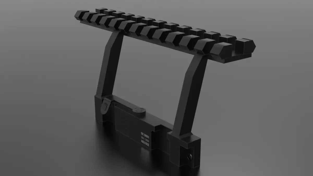 AK47 Scope Mount Low-poly 3D model