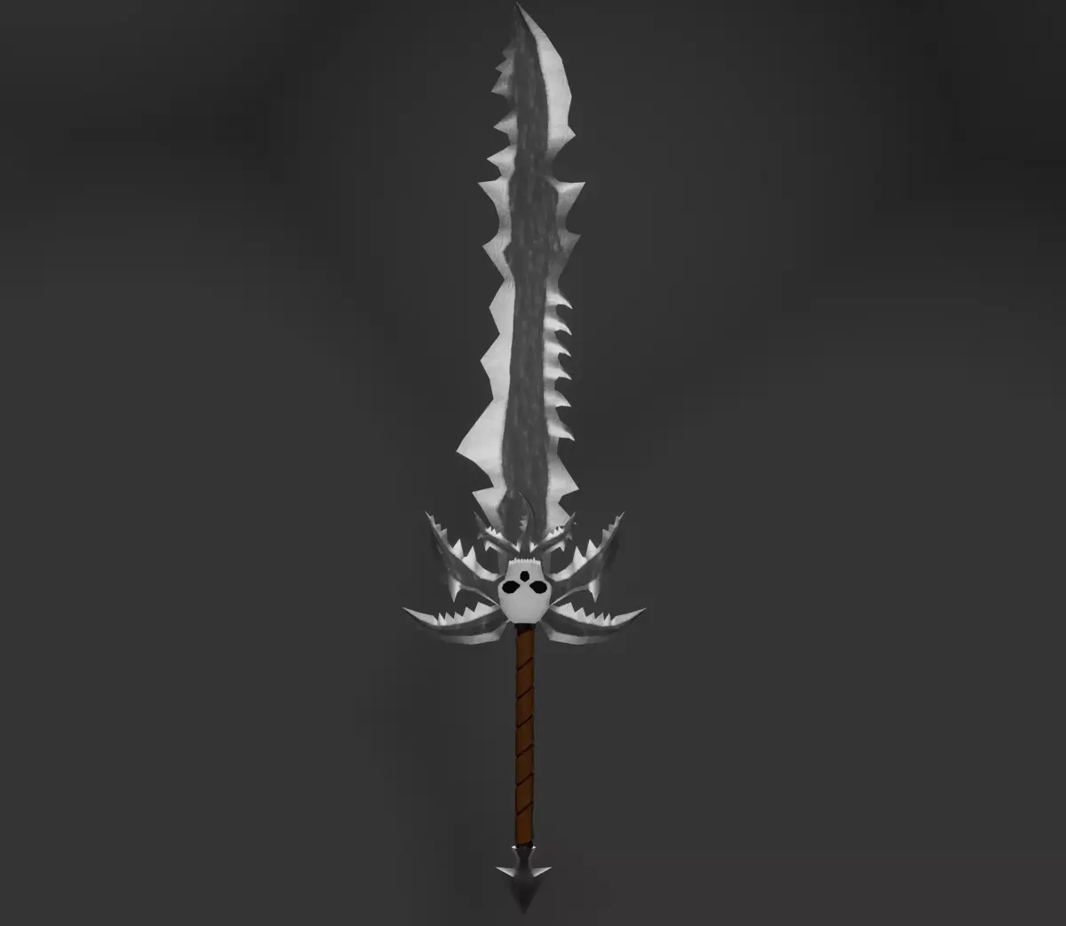 Fantasy sword Free low-poly 3D model