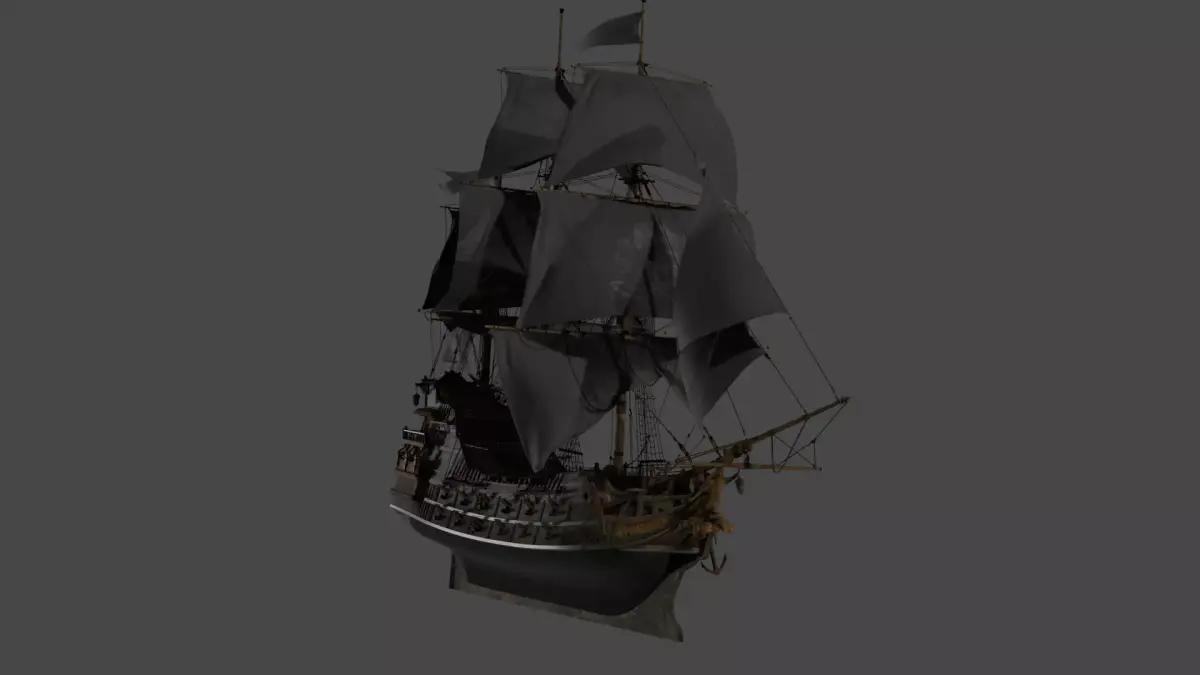 Pirate Ship Low-poly 3D model shop