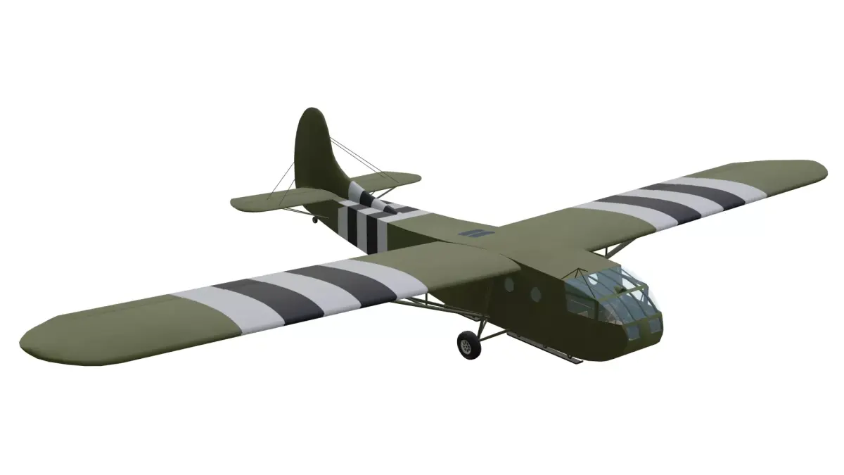 Waco CG-4 Low-poly 3D model
