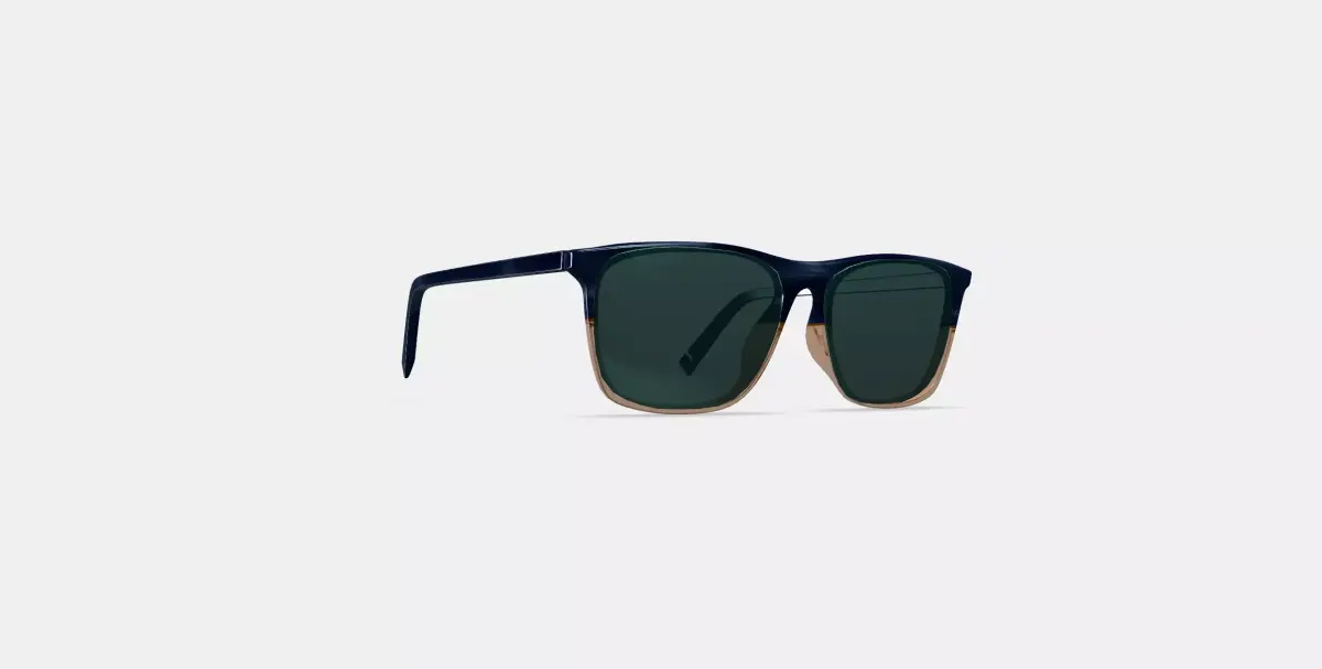 Fletcher Low Bridge Fit Sunglasses in Antique Shale Fade 3D model