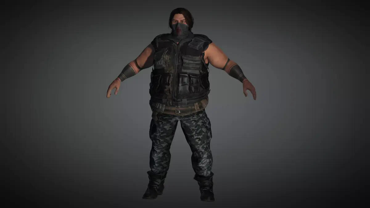 AAA Apocalypse Male Character 09 Low-poly 3D model