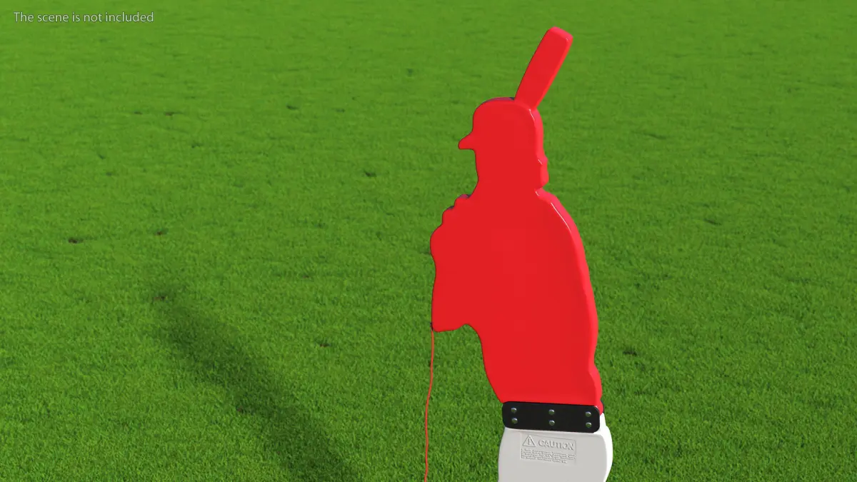 Baseball Pitching Dummy Red 3D model