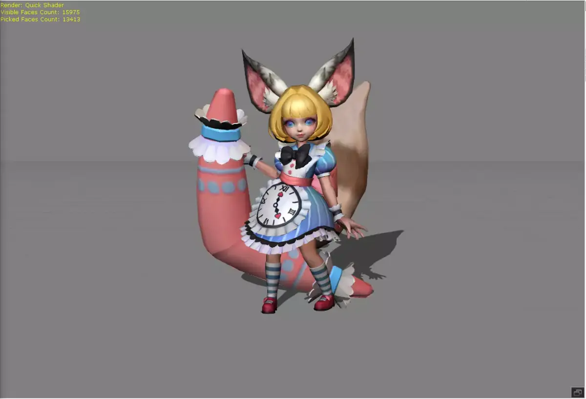 Nana Clockwork Maid Low-poly 3D model